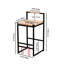 2 tabourets de bar en jacinthe d'eau tissés - Support en métal polyvalent pour les maisons et les bureaux l 15,69 po x H 31,5 po