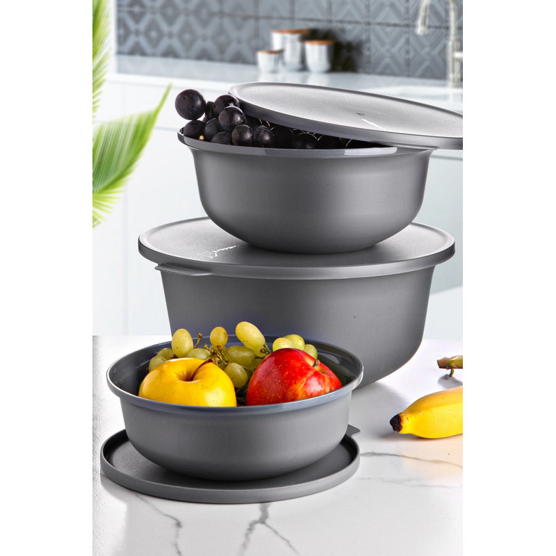 Ensemble de 3 contenants alimentaires Earth, gris