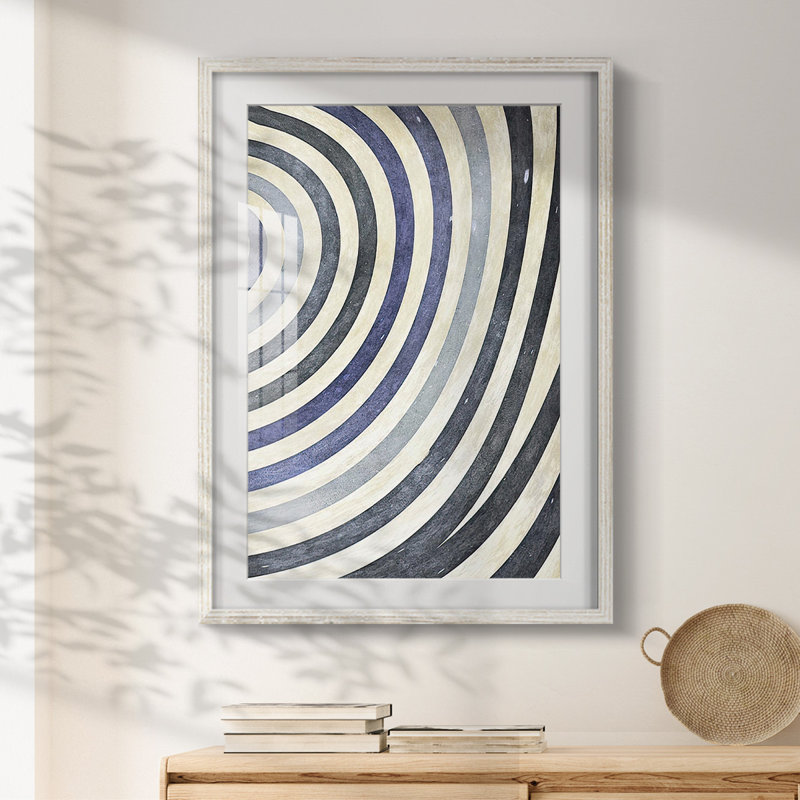 Anneaux d'abstrait I - impression encadrée, H 19,5 po x l 16,5 po, Blanc