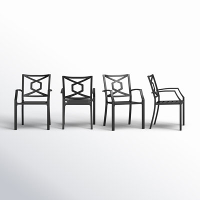 Ensemble de 4 chaises de patio empilables