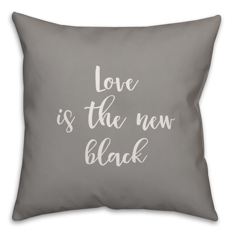  Coussin Love, Gris, Housse de coussin