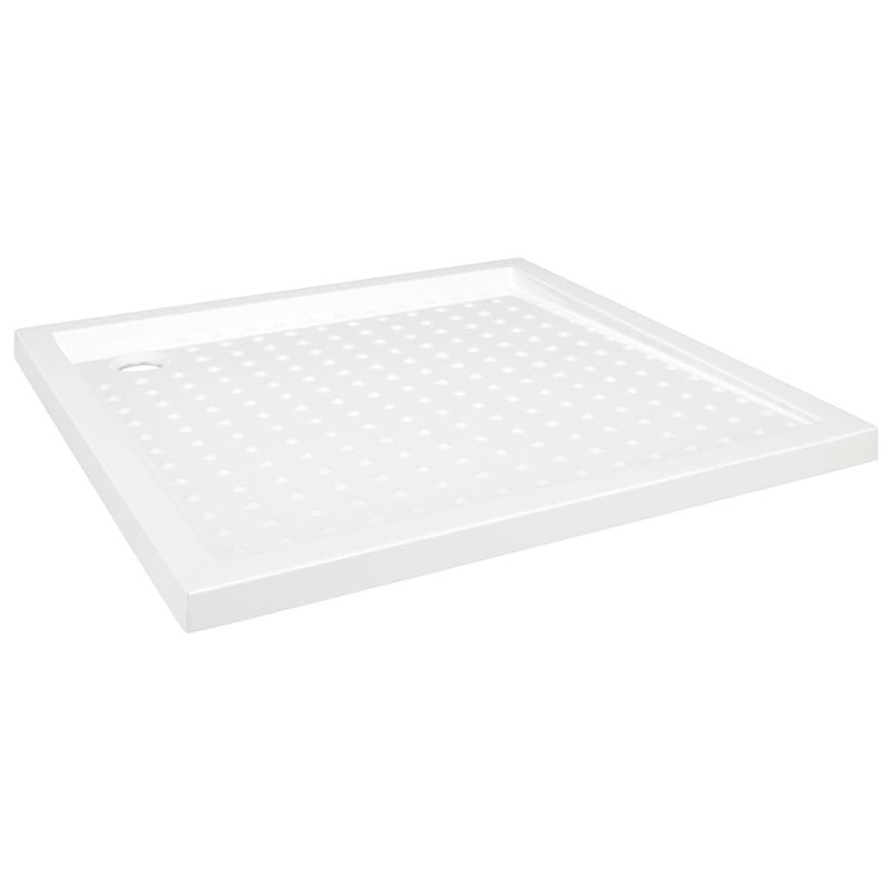 Jaimes Plastic Shower Tray - White, Corner, 4cm H x  90cm W x 90cm D