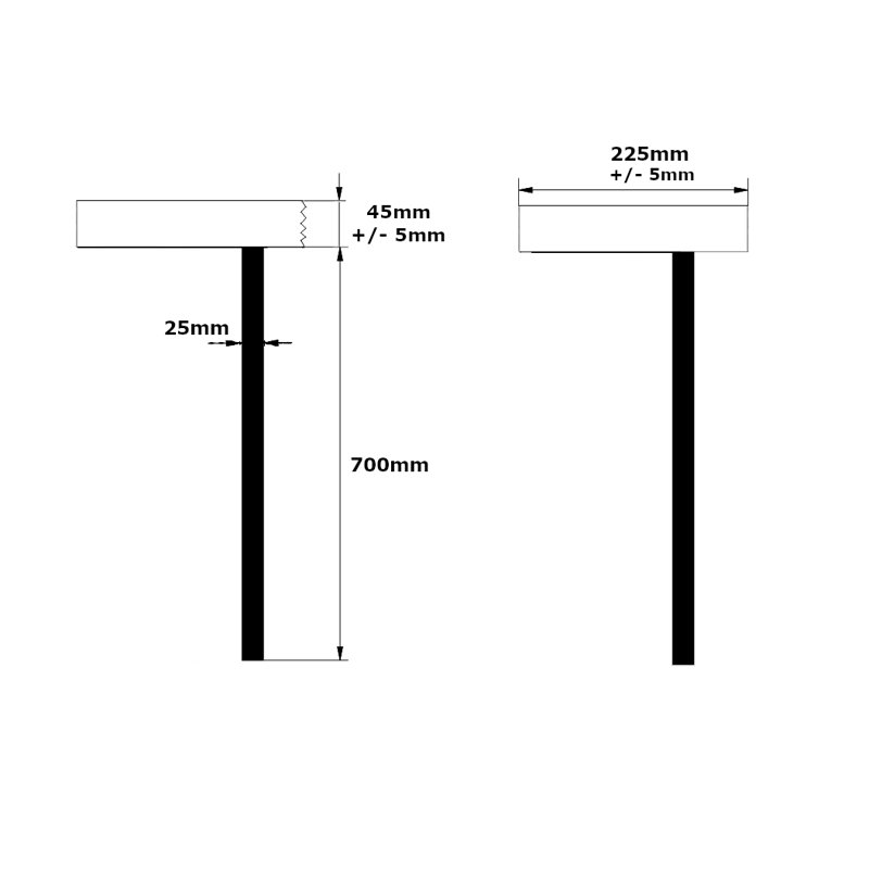 Brambory Console Table, 74.5 H x 40 W x 22.5 D cm