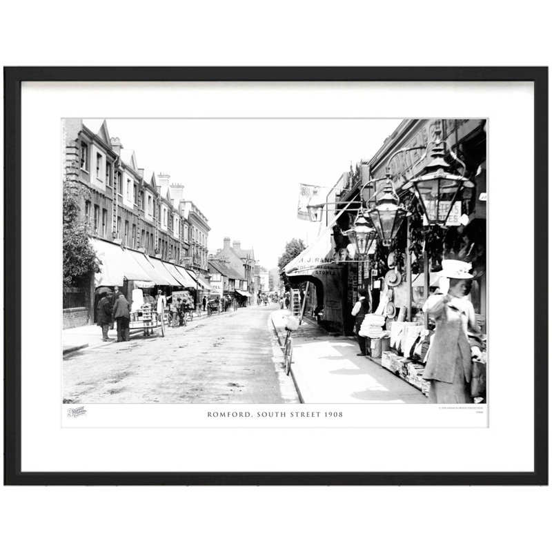 Romford, South Street 1908 by Francis Frith - Single Picture Frame Print, 28cm H x 36cm W x 2.3cm D