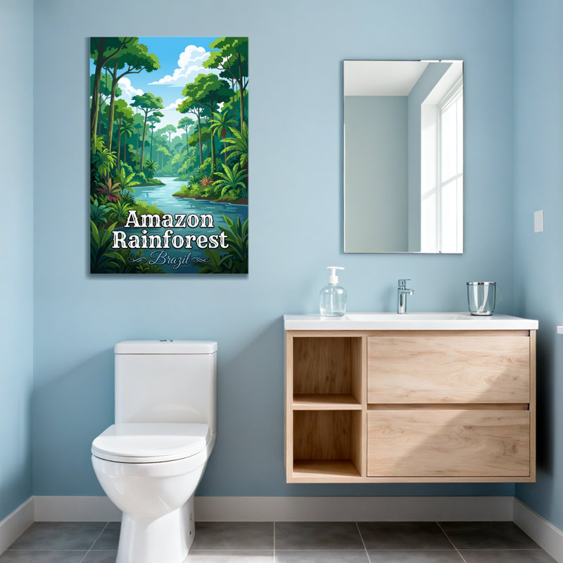 «Scenic & Cityscapes Amazon Rainforest Brazil Landscape», reproduction d'art, H 18 po x l 12 po