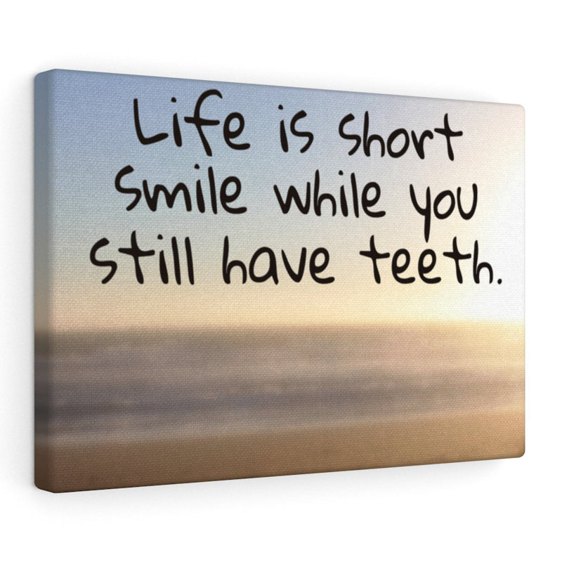 Life Is Short - Wrapped Canvas Print, 30cm H x 46cm W