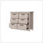 Commode double à six tiroirs Westport, plateau supérieur, quincaillerie en métal