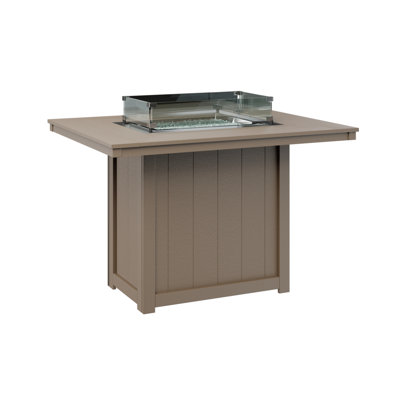 Berlin Gardens Donoma 54″ Rectangular Counter Height Fire Pit Table