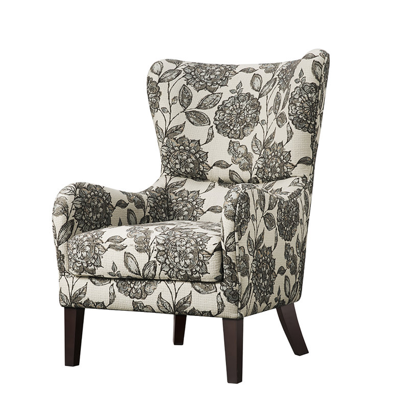 Fauteuil à oreilles de l 27,5 po Arshveer, Multicolore