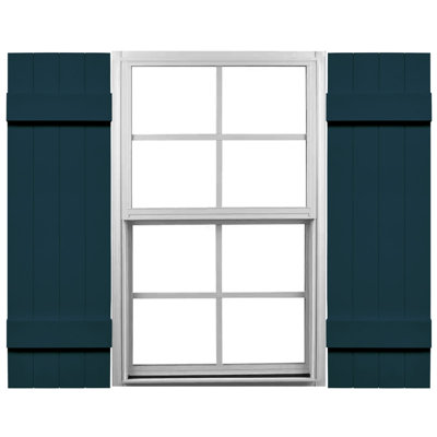 Mid-America Vinyl, TailorMade Four Board Joined, Board-n-Batten Shutters, w/Shutter-Loks