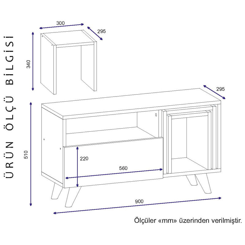 Parque Unfinished TV Stand for TVs up to 40"