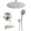 Ensemble de robinet de douche avec bec de baignoire, système de douche de plafond avec pomme de douche à pluie de 12 pouces et bec de baignoire inclus-125588395