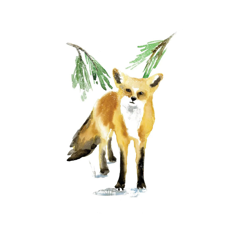 Snowy Fox II by Annie Warren - Wrapped Canvas Print, 66.04 cm H x 45.72 cm W x 3.175 cm D