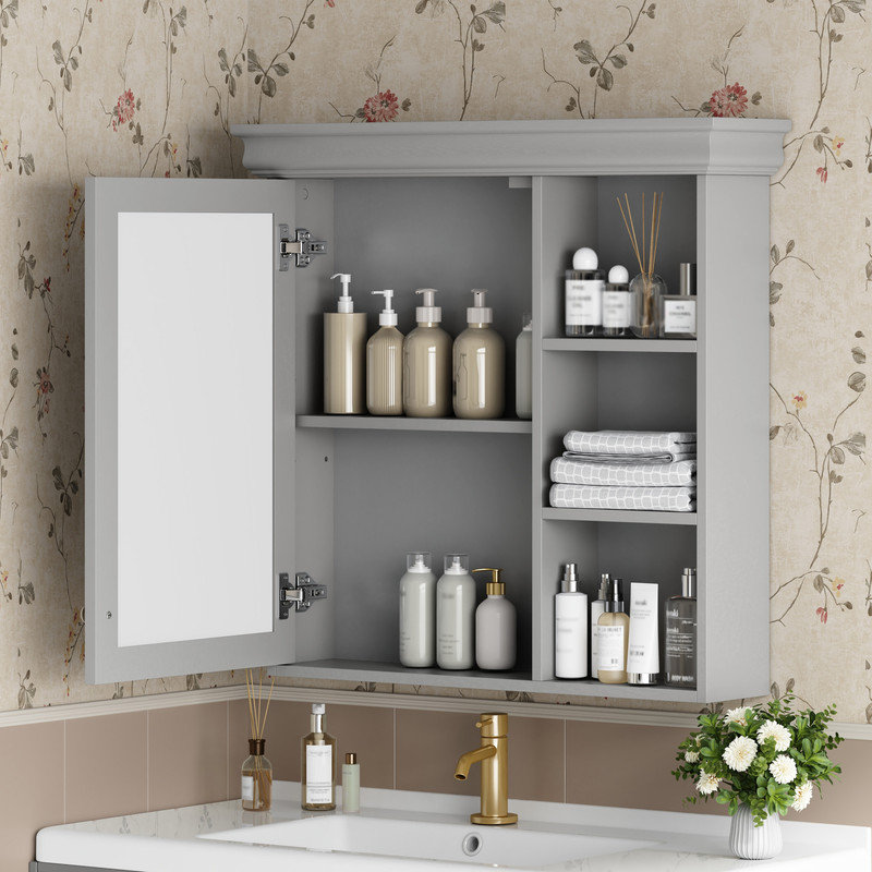 Armoire de rangement murale à miroir 30 po x 28 po pour salle de bain