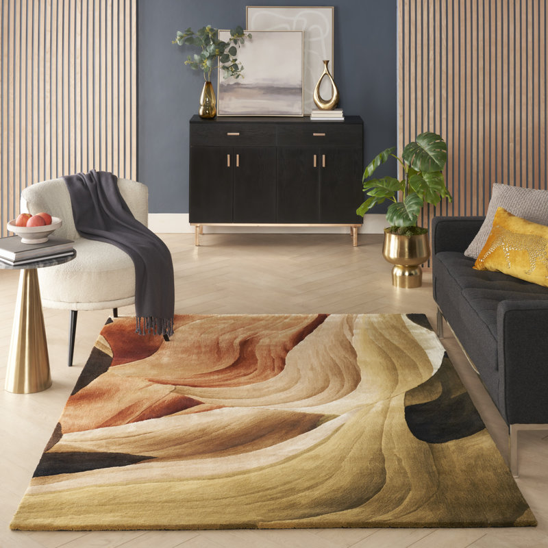 Abstract Area Rug, Rectangle 5'6" x 7'5"