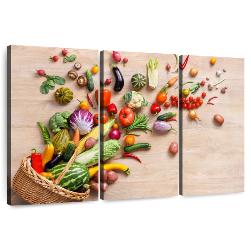 Yarlin Fresh Vegetables, 32" H x 50" W