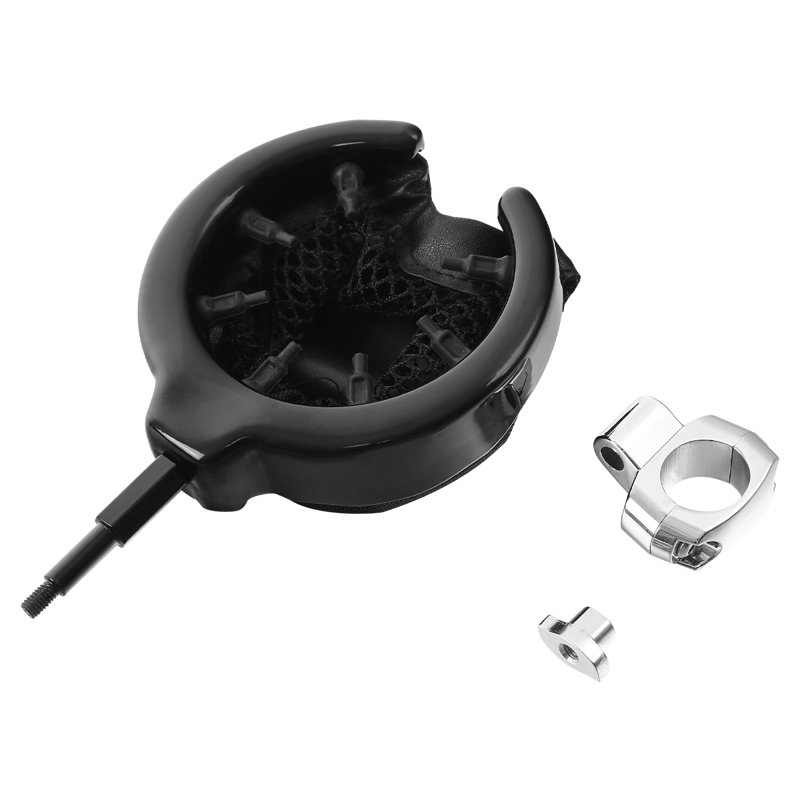 Porte-gobelet pour boisson avec panier en filet pour guidon de 7/8 po et 1 po, Noir