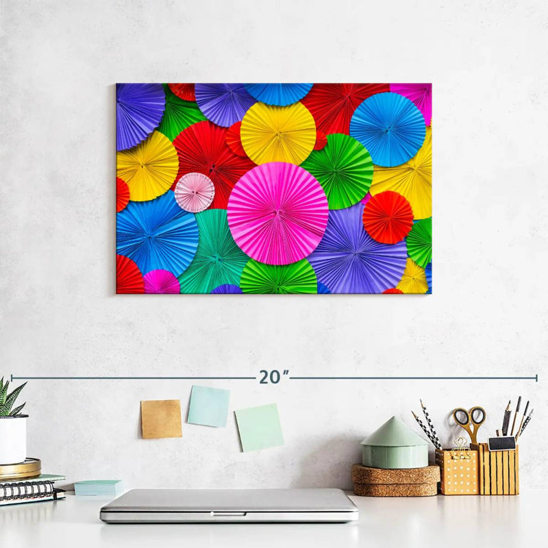 Kerner Creative Paper Wheel Decor, 8" H x 12" W