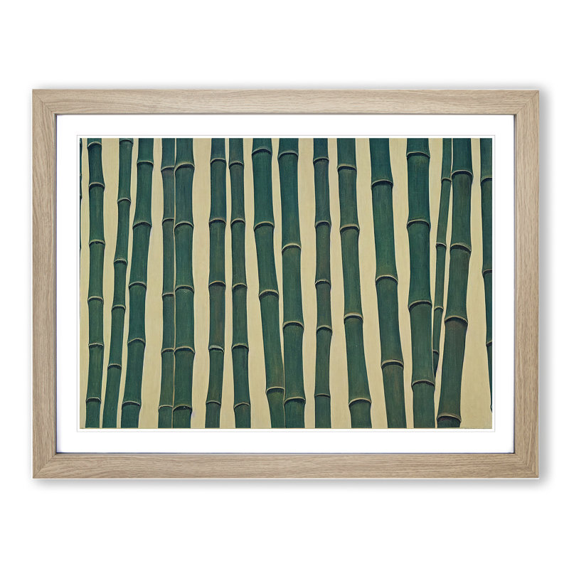 Stimulating Bamboo Forest - Framed Print, 46cm H x 64cm W x 2cm D, Oak