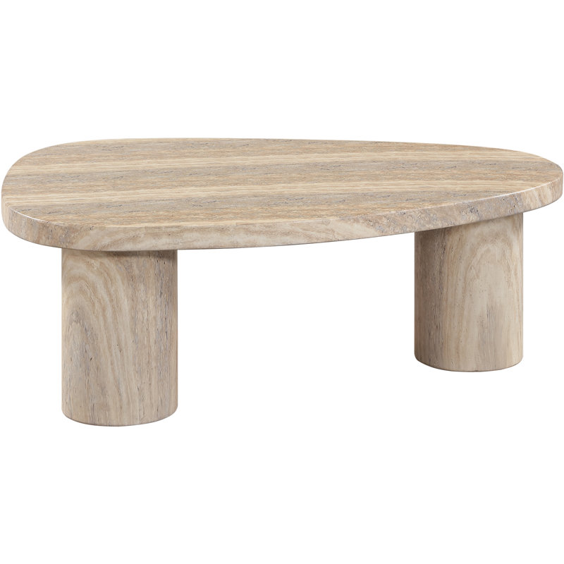 Table basse Teramo Amata, H 13 po x L 36 po x l 25,5 po, Travertin