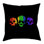 Housse de coussin en coton 100% arc-en-ciel