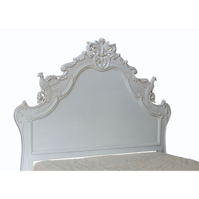 Baker Solid Wood Bed, Antique White, Double (4'6)