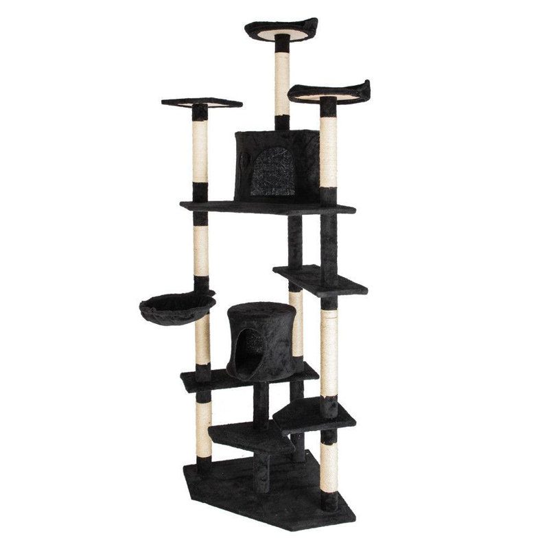 Alasdair 79.92'' H Cat Tree, Black