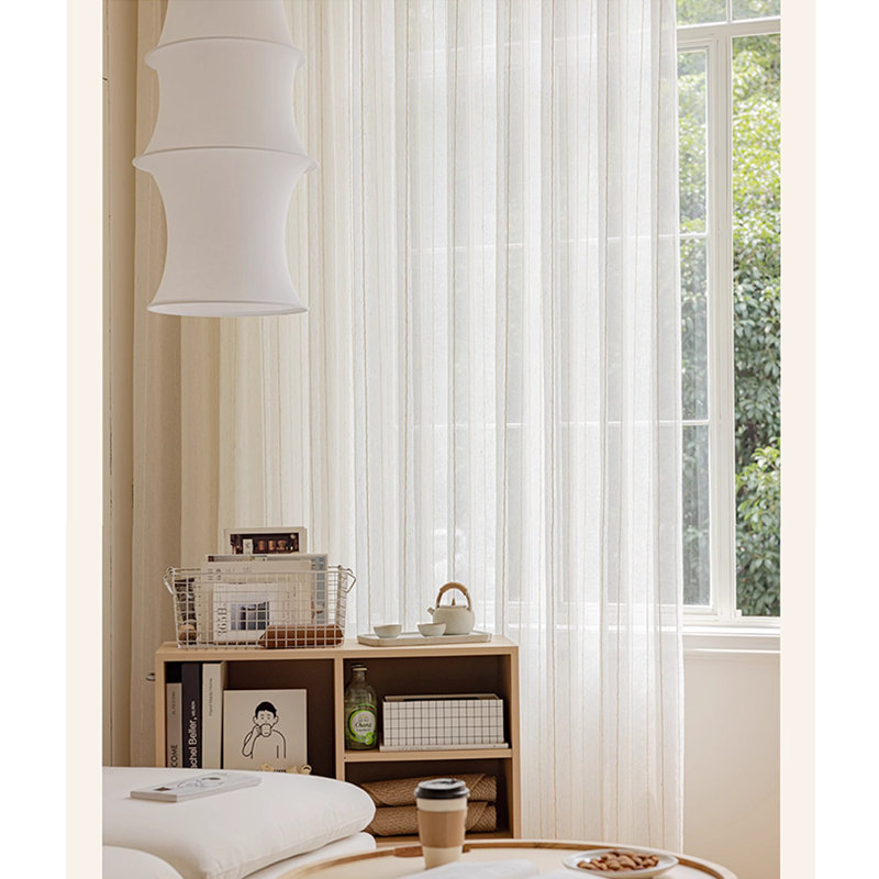 Rideau semi-transparent pour salon 1 panneau de rideau de fenêtre de chambre à coucher, L 98 po x L 106 po
