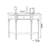 Champagne Silver Solid Wood Half-circle Console Table-907635757