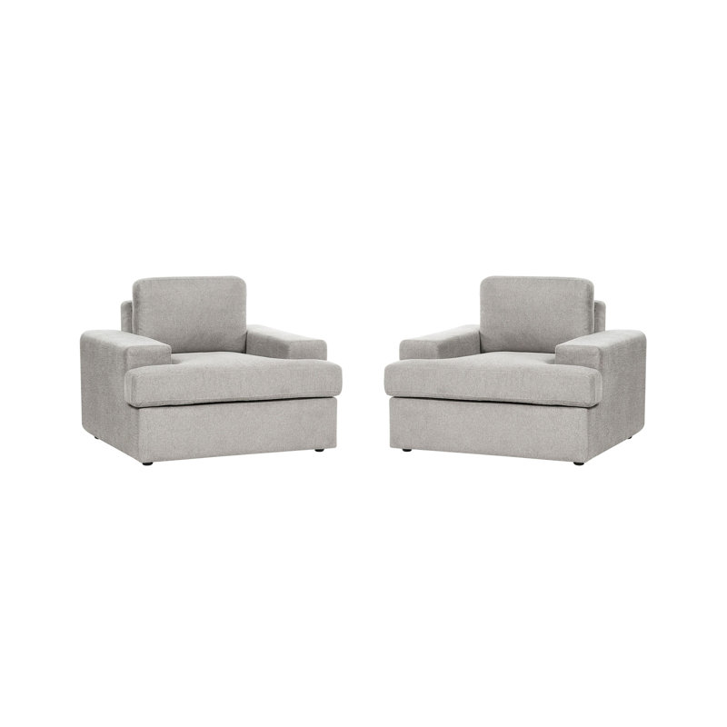 Lecenta Upholstered Armchair, Light Grey