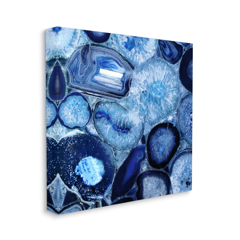 «Agate in Blue Natural Geodes» par Danielle Carson - impression sur toile tendue, H 30 po x l 30 po x P 1,5 po