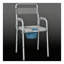 Siège de toilette surélevé avec accoudoirs, chaise de chevet pour personnes âgées et adultes, gris