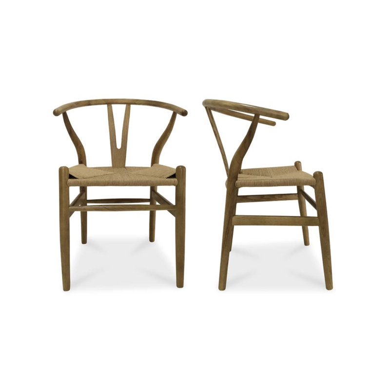 Chaise d'appoint en bois massif Albarado, Naturel