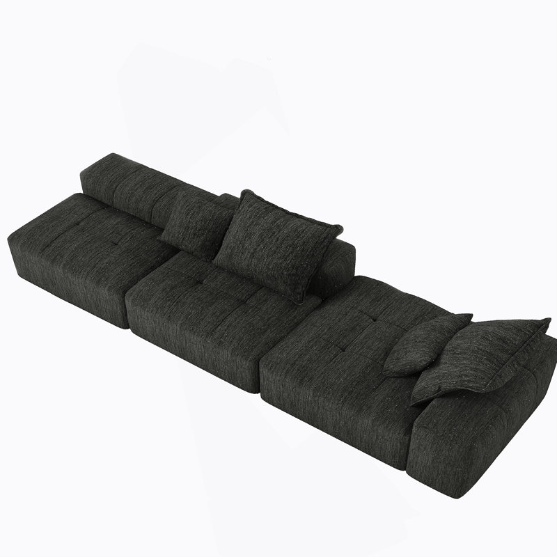 Canapé modulaire surdimensionné Modern, Noir