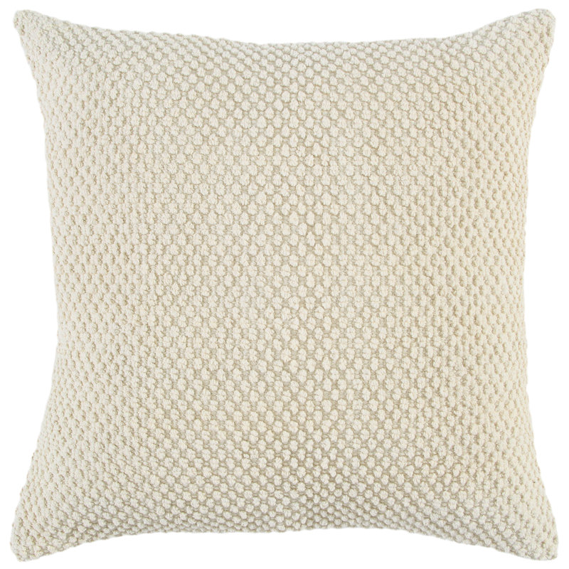 Saskia Embroidered Reversible Throw Pillow, Natural