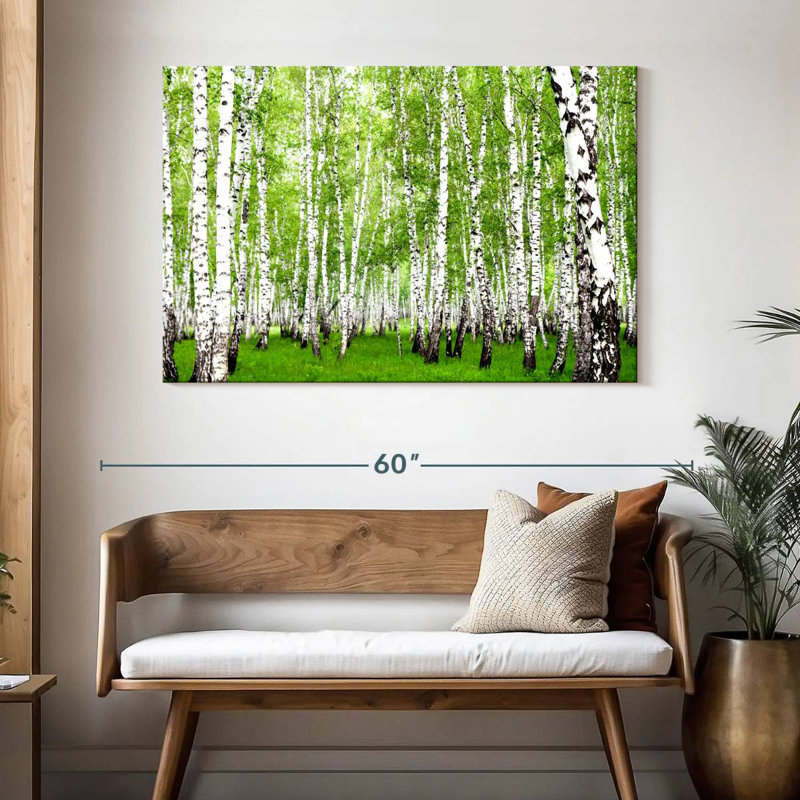 Harnek Green Birch Trees, 32" H x 48" W