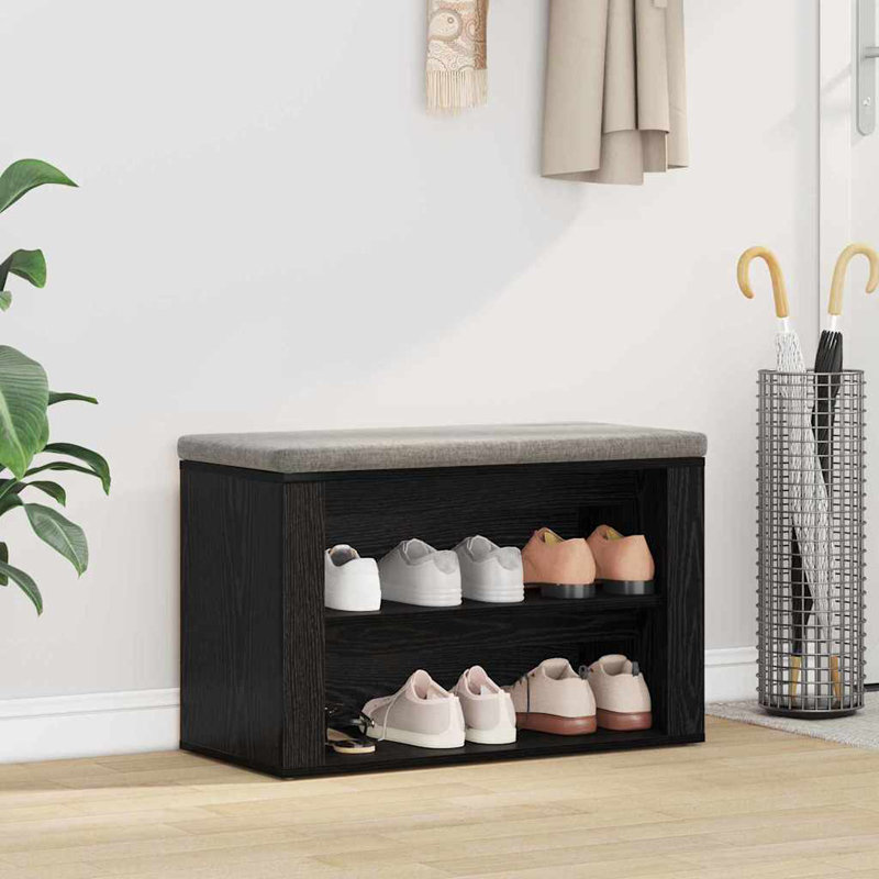 6 Pair Shoe Rack, Black
