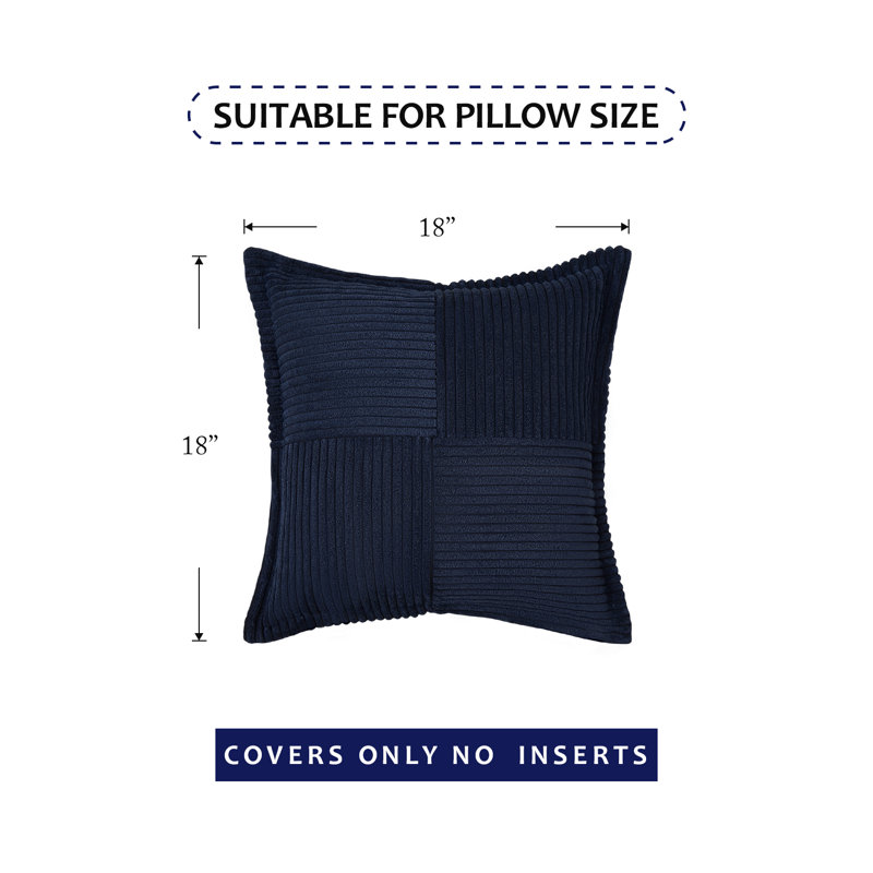 Mercer41 Gret No Decorative Addition Corduroy Pillow Cover & Reviews ...