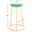 Saroun Upholstered Counter Stool with Metal Frame-1963862783