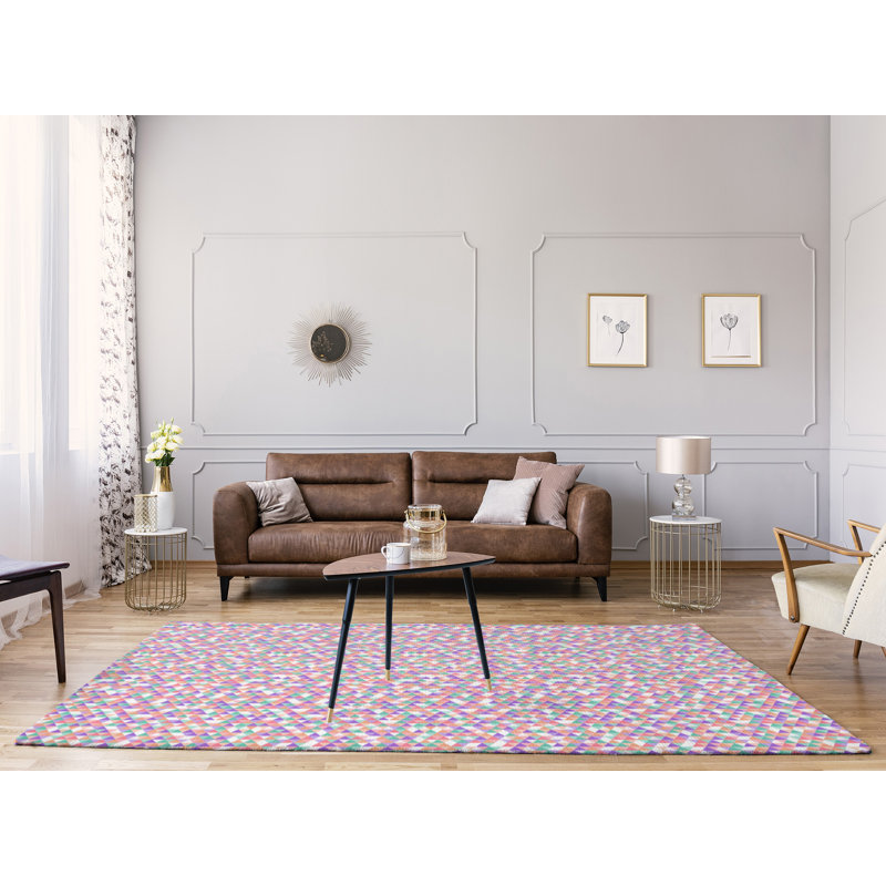 Tapis triangle/zone saumon, Rectangle 8 pi x 10 pi