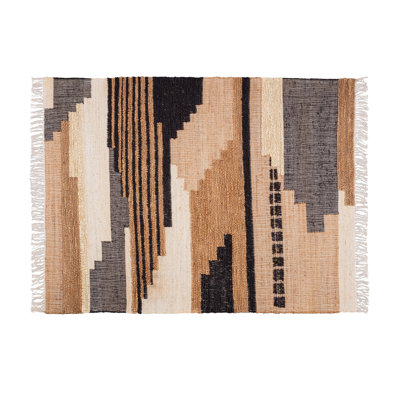 Machine Woven Jute/Cotton Natural Melange Rug