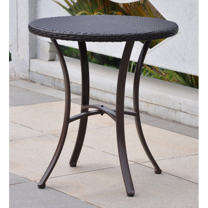 Brade Round Outdoor Bistro Table , 28 " W 28 " D, Chocolate