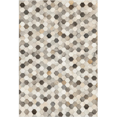  Mosaic Cowhide Leather Rug