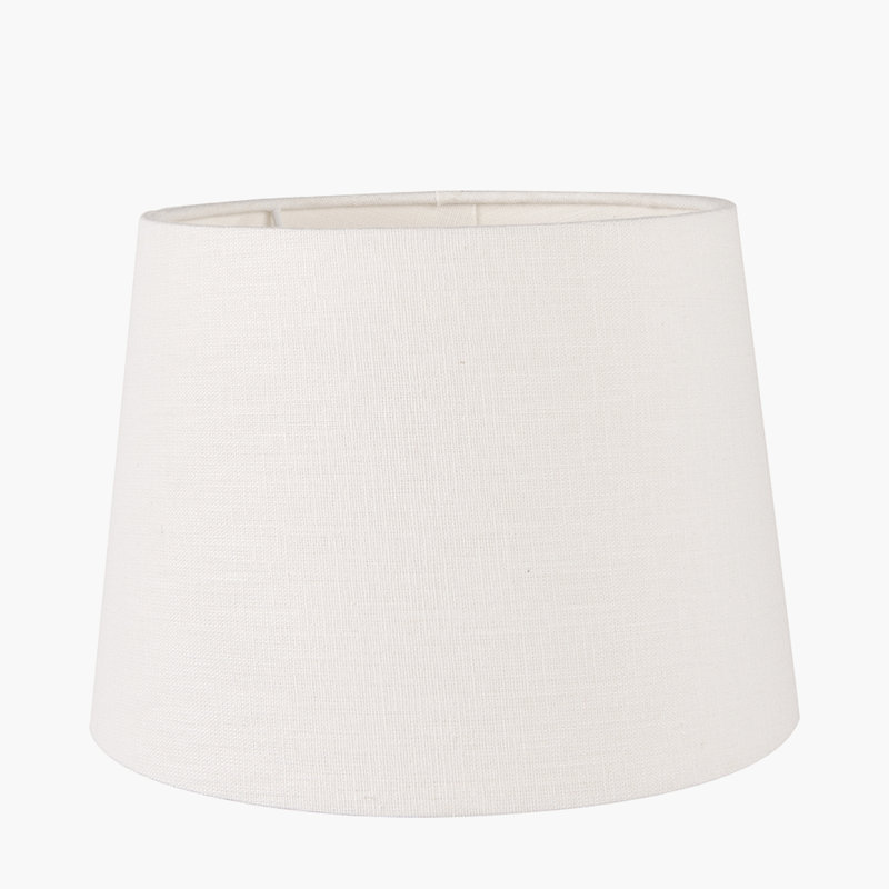 Lys Linen Empire Lamp Shade ( Uno ), White, 26cm H x 40cm W x 40cm D