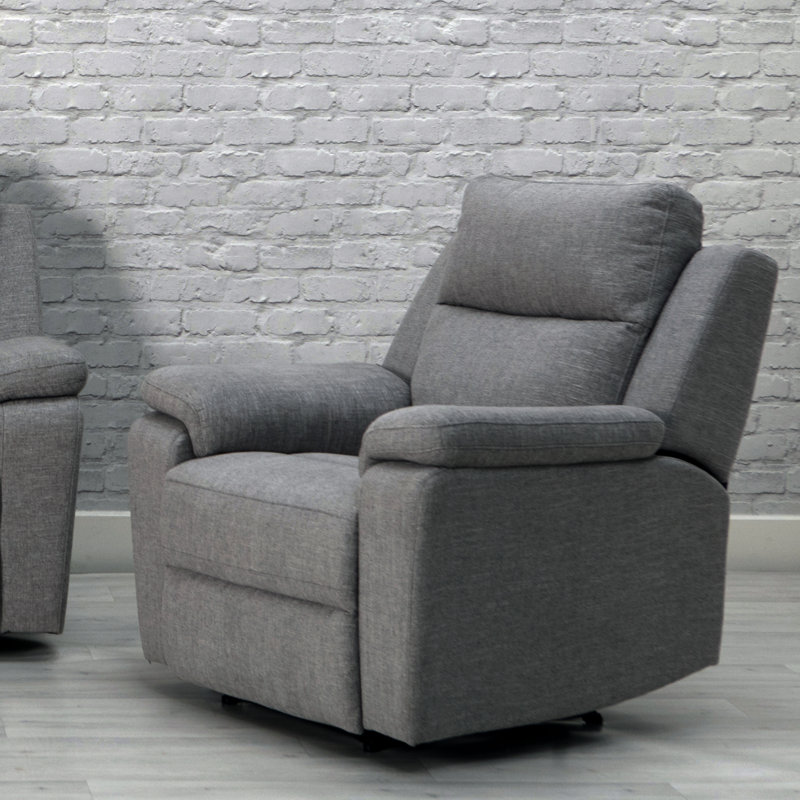 Lorain 96cm Wide Standard Recliner, Grey