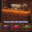 Bureau d'accueil moderne Mono Walnut avec comptoir de transaction et plateau stratifié - Bureau d'accueil debout