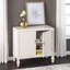 Armoire d'appoint à deux portes blanc antique