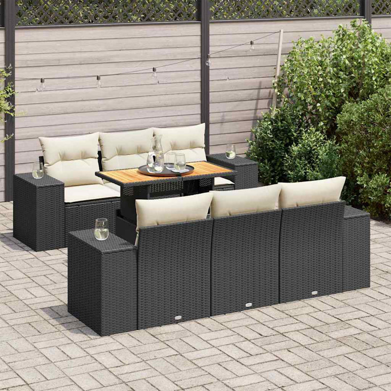 Grand canapé modulaire en rotin PE Vidaxl