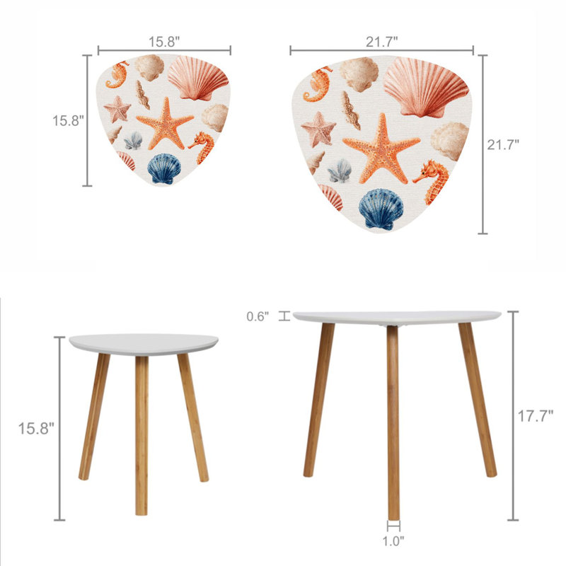 Ensemble de 2 tables basses gigognes Triangle
