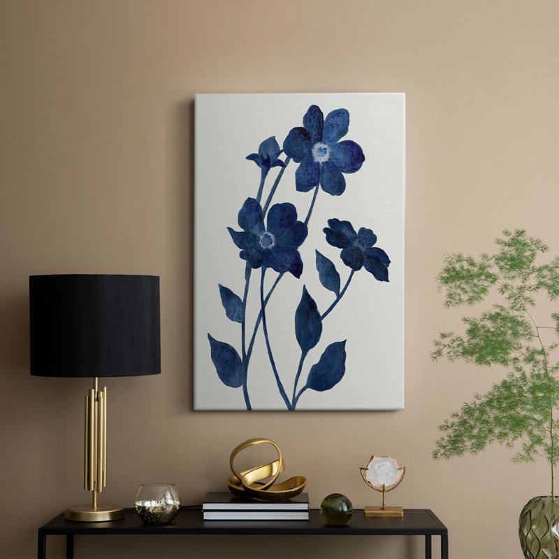 Indigo Bloom II - galerie sur mesure, H 18 po x l 12 po